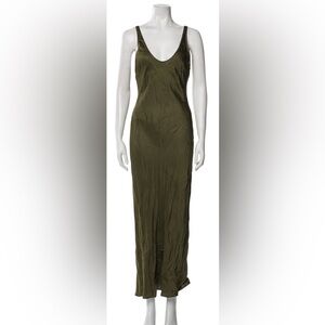 L’Agence Green Silk Dress